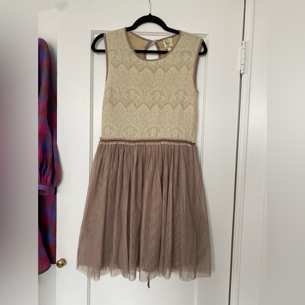 Anthropologie lace and tulle dress